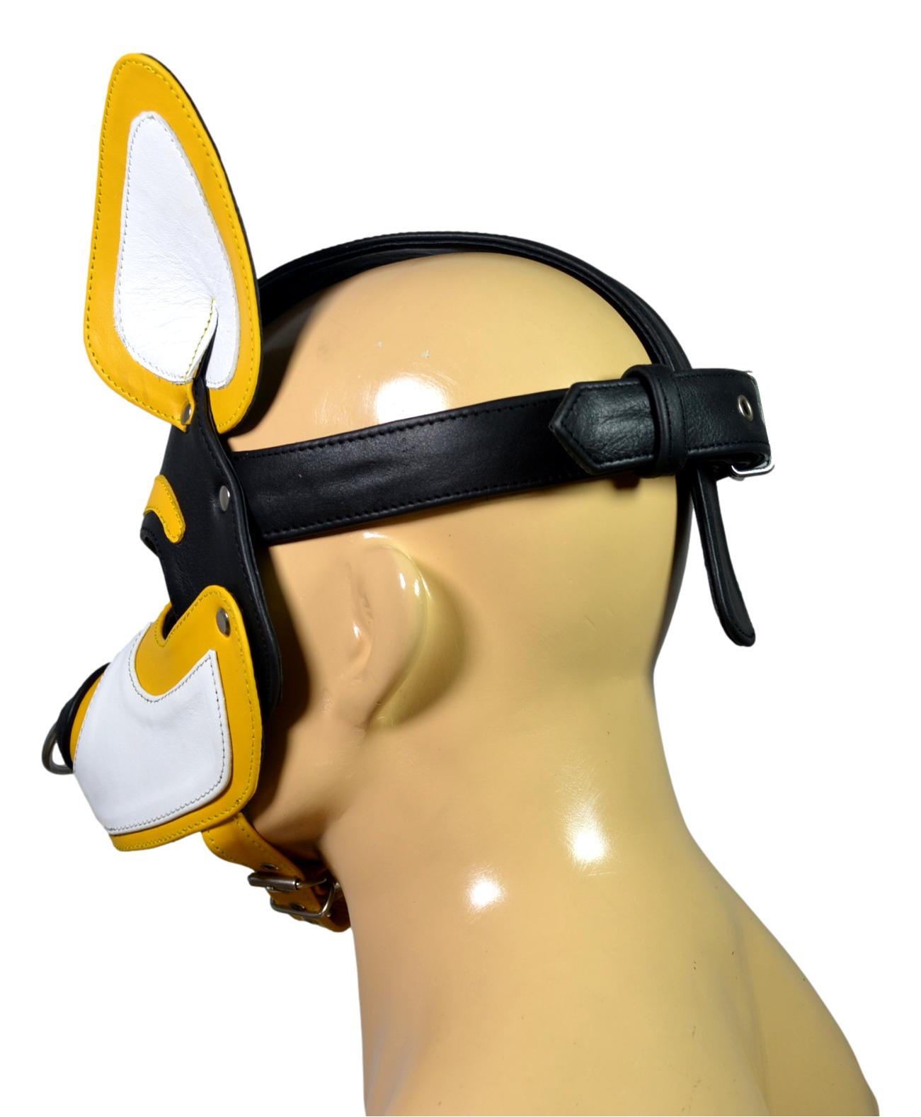 Leather Puppy Mask Hood Human puppy Floppy Ears - MRI Leathers