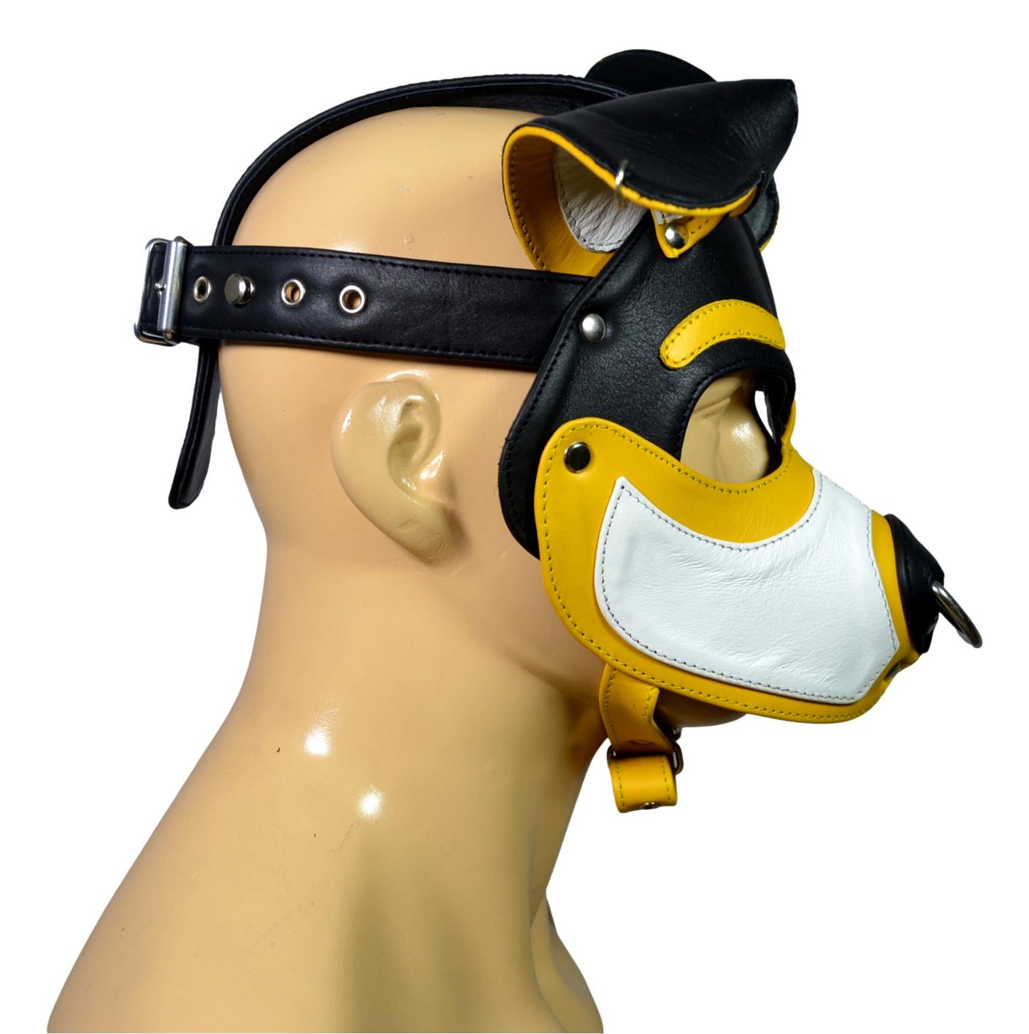 Leather Puppy Mask Hood Human puppy Floppy Ears - MRI Leathers