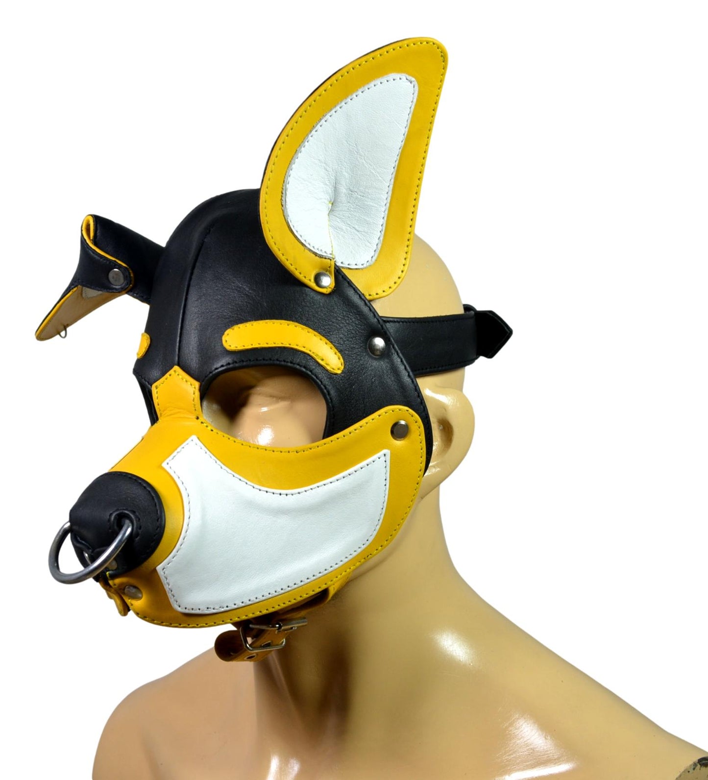 Leather Puppy Mask Hood Human puppy Floppy Ears - MRI Leathers