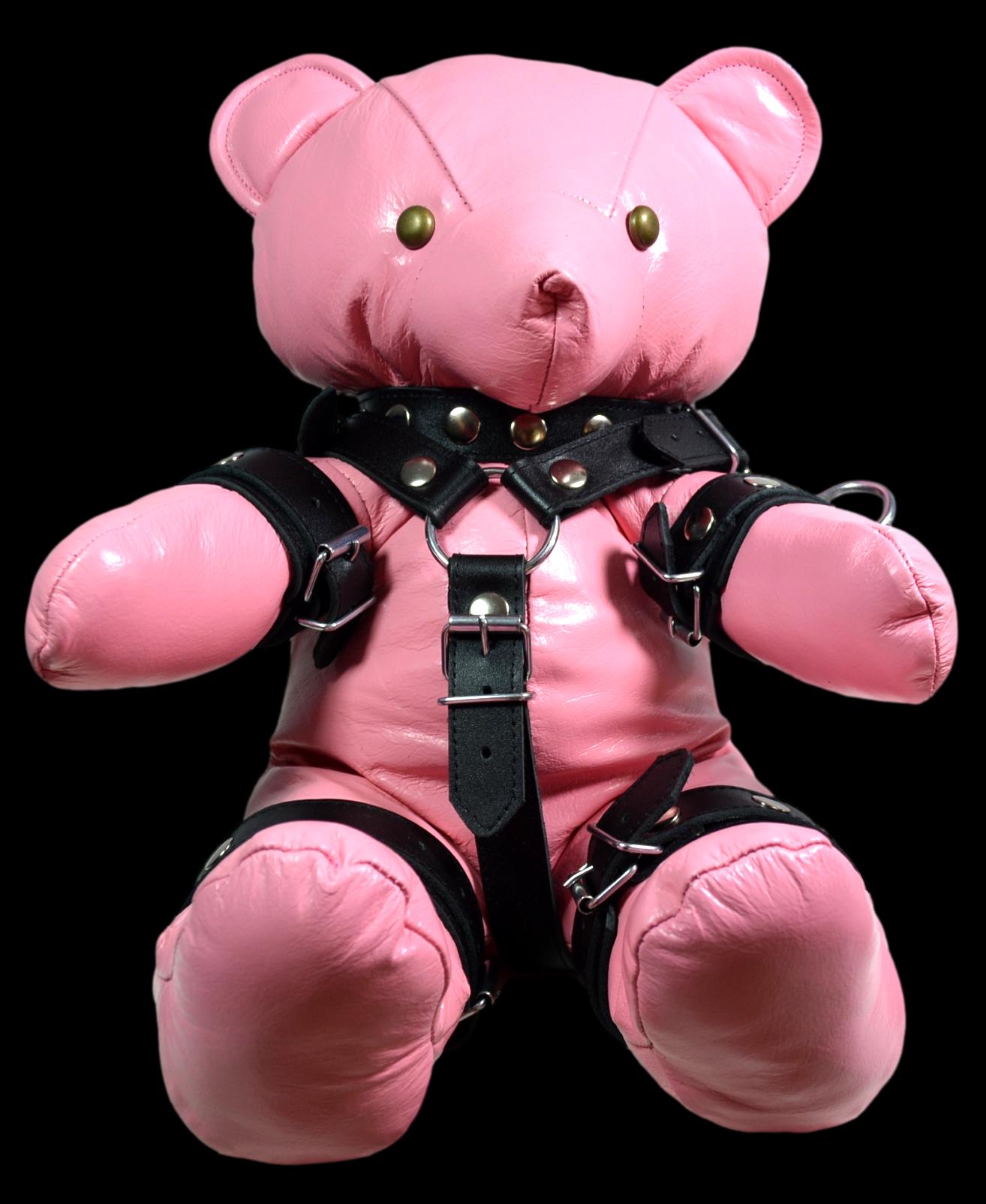 Leather Teddy Bear with harness - MRI Leathers