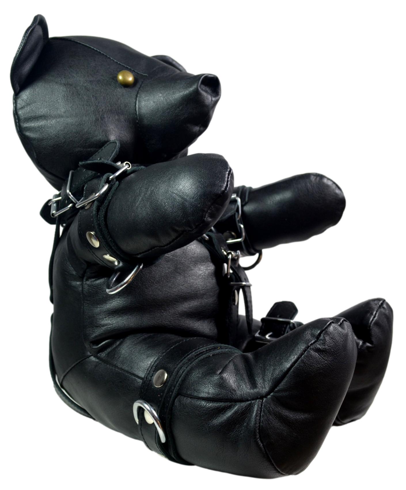 Leather Teddy Bear with harness - MRI Leathers