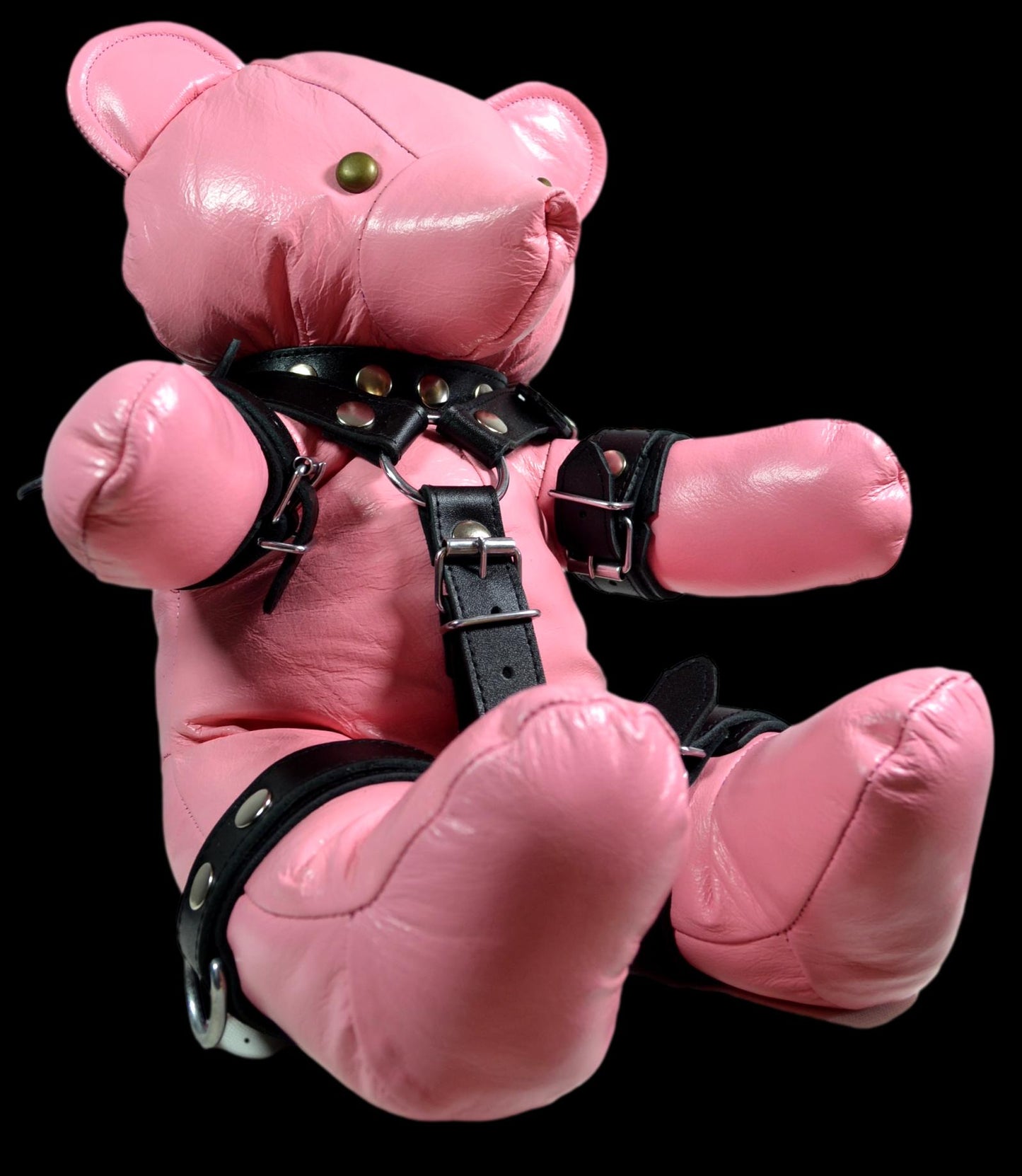 Leather Teddy Bear with harness - MRI Leathers