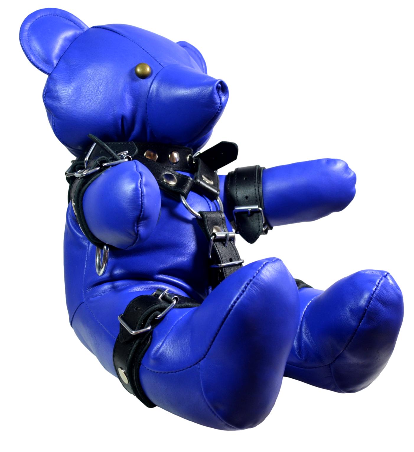 Leather Teddy Bear with harness - MRI Leathers