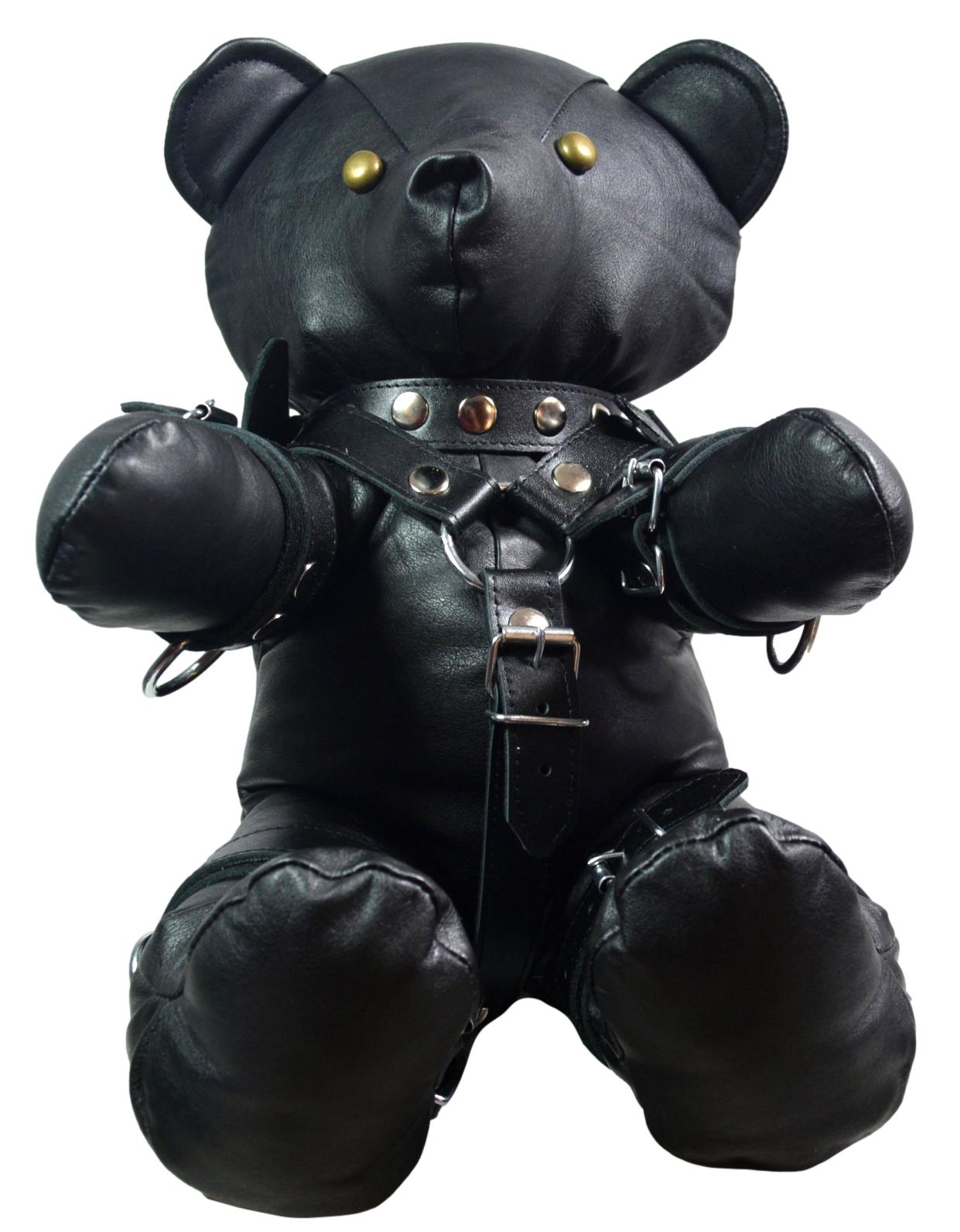 Leather Teddy Bear with harness - MRI Leathers