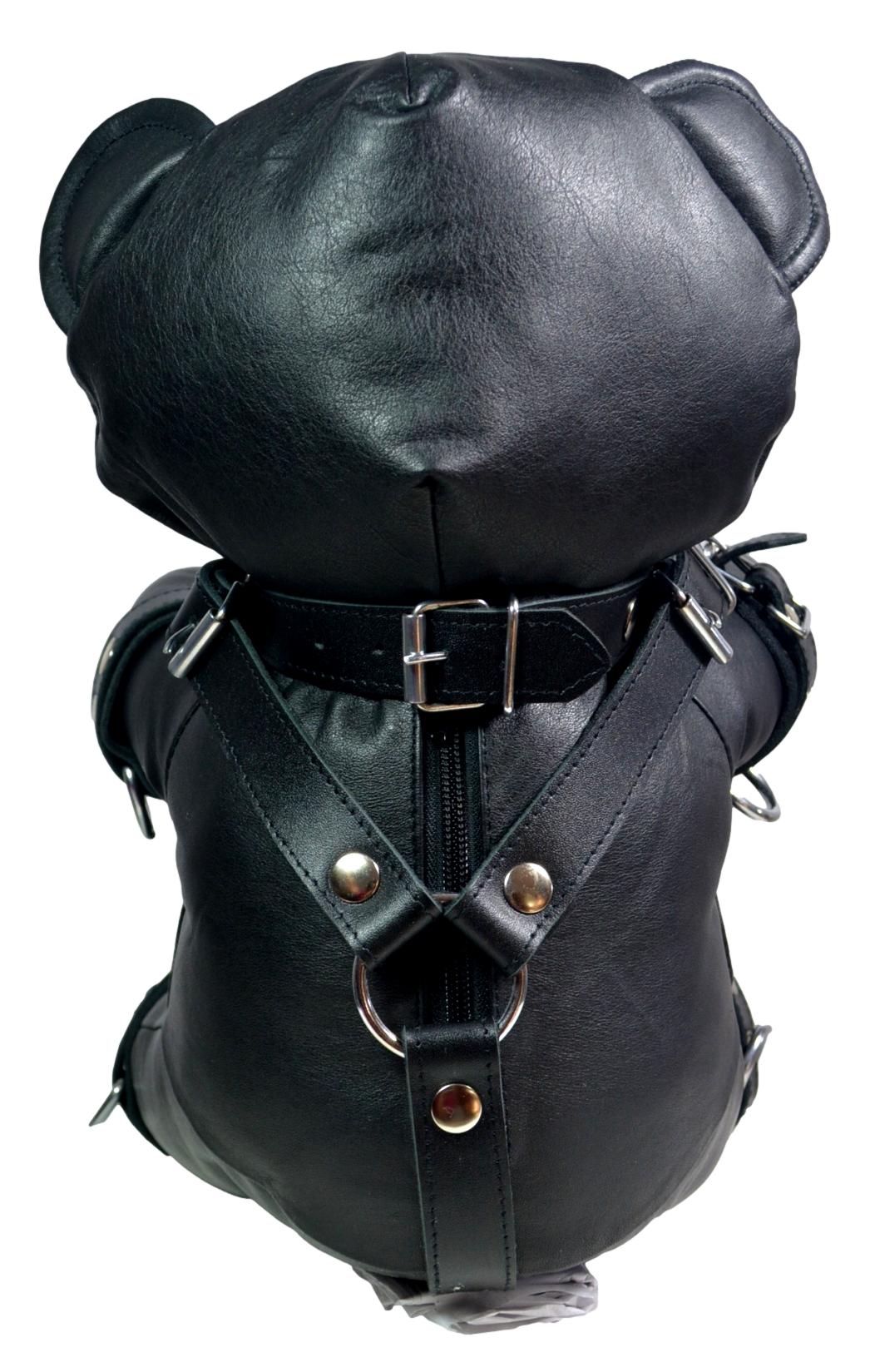 Leather Teddy Bear with harness - MRI Leathers