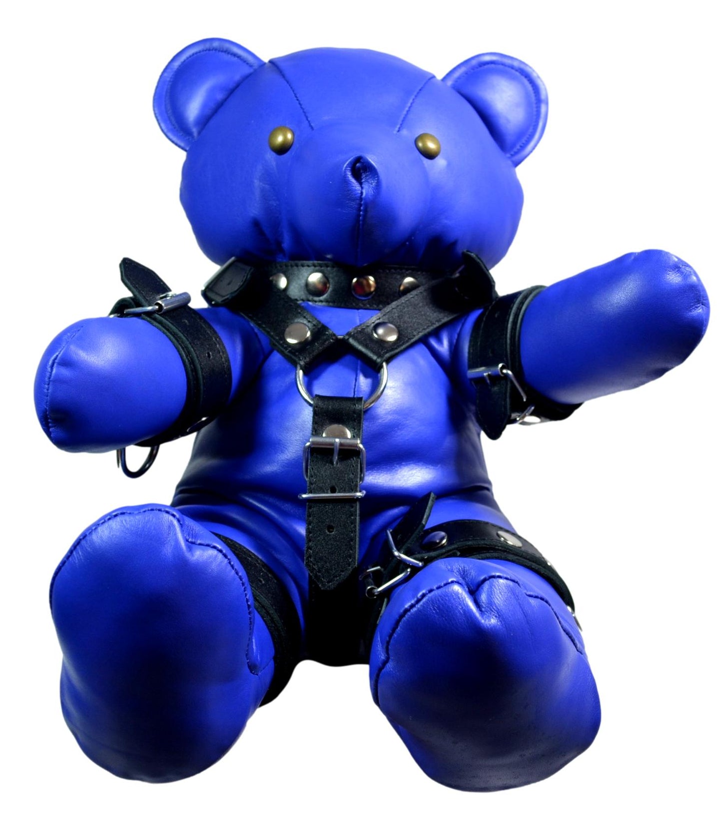 Leather Teddy Bear with harness - MRI Leathers