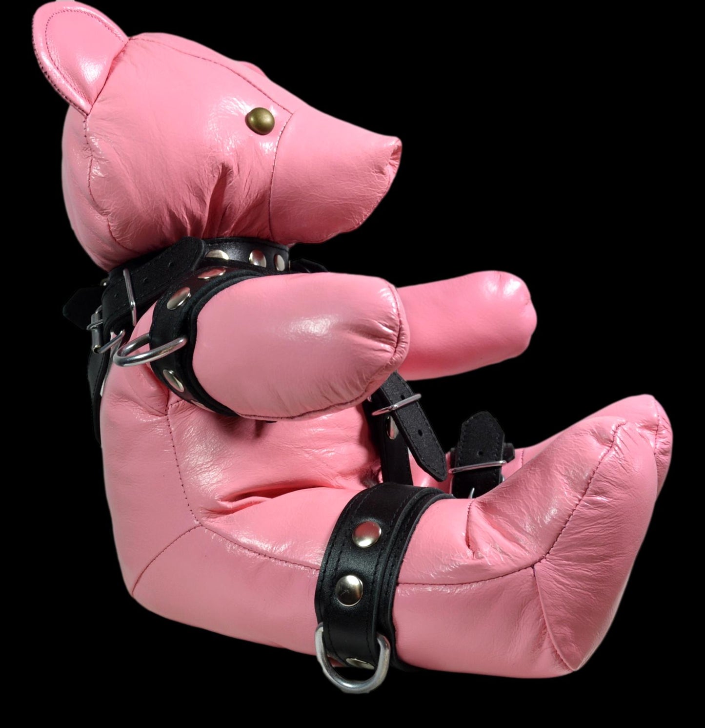 Leather Teddy Bear with harness - MRI Leathers