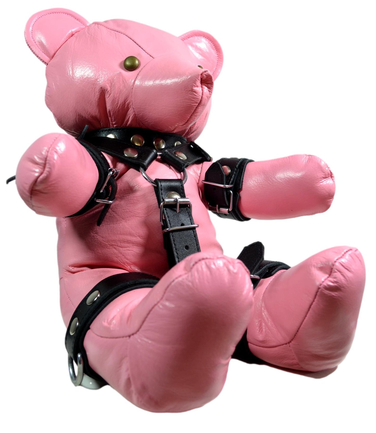 Leather Teddy Bear with harness - MRI Leathers