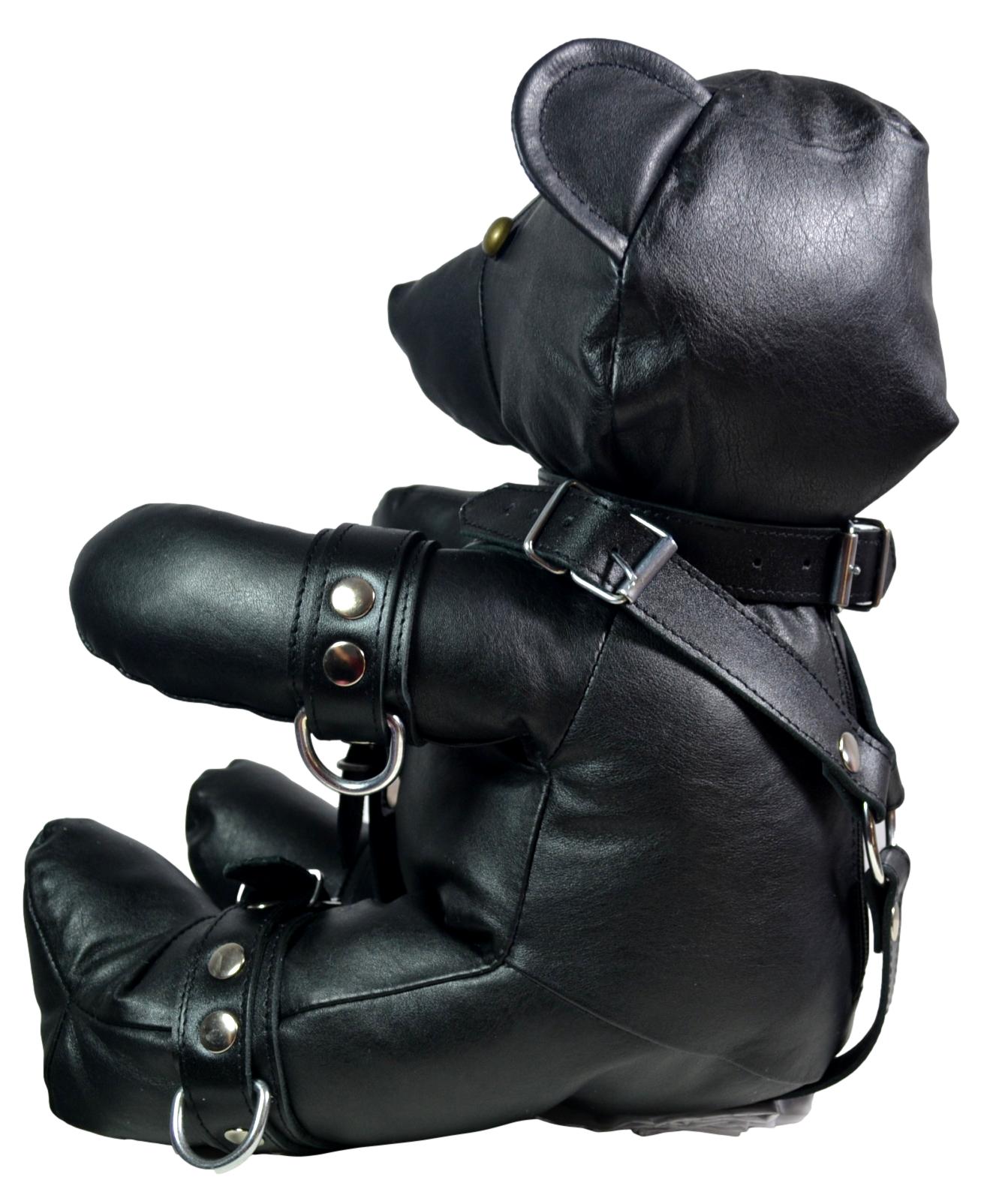 Leather Teddy Bear with harness - MRI Leathers