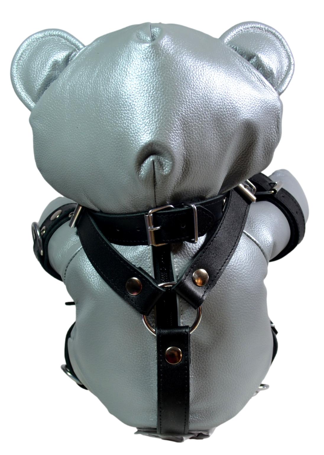 Leather Teddy Bear with harness - MRI Leathers