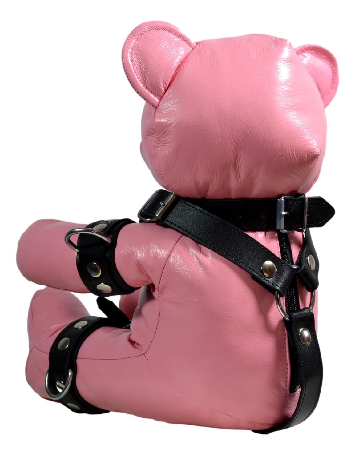 Leather Teddy Bear with harness - MRI Leathers