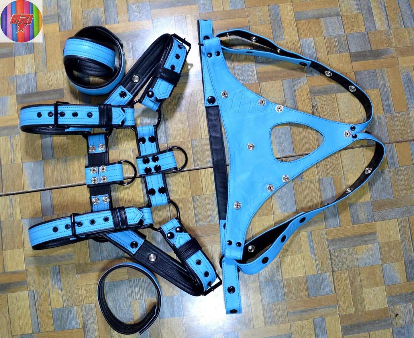 Men Harness Leather Harness Adjustable Buckle Body Chest Harness Costume - MRI Leathers
