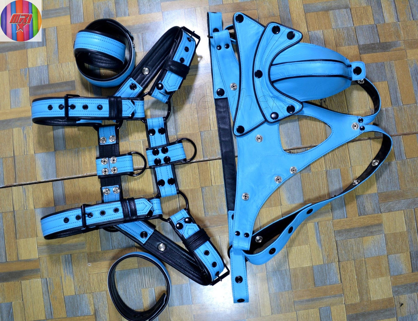 Men Harness Leather Harness Adjustable Buckle Body Chest Harness Costume - MRI Leathers