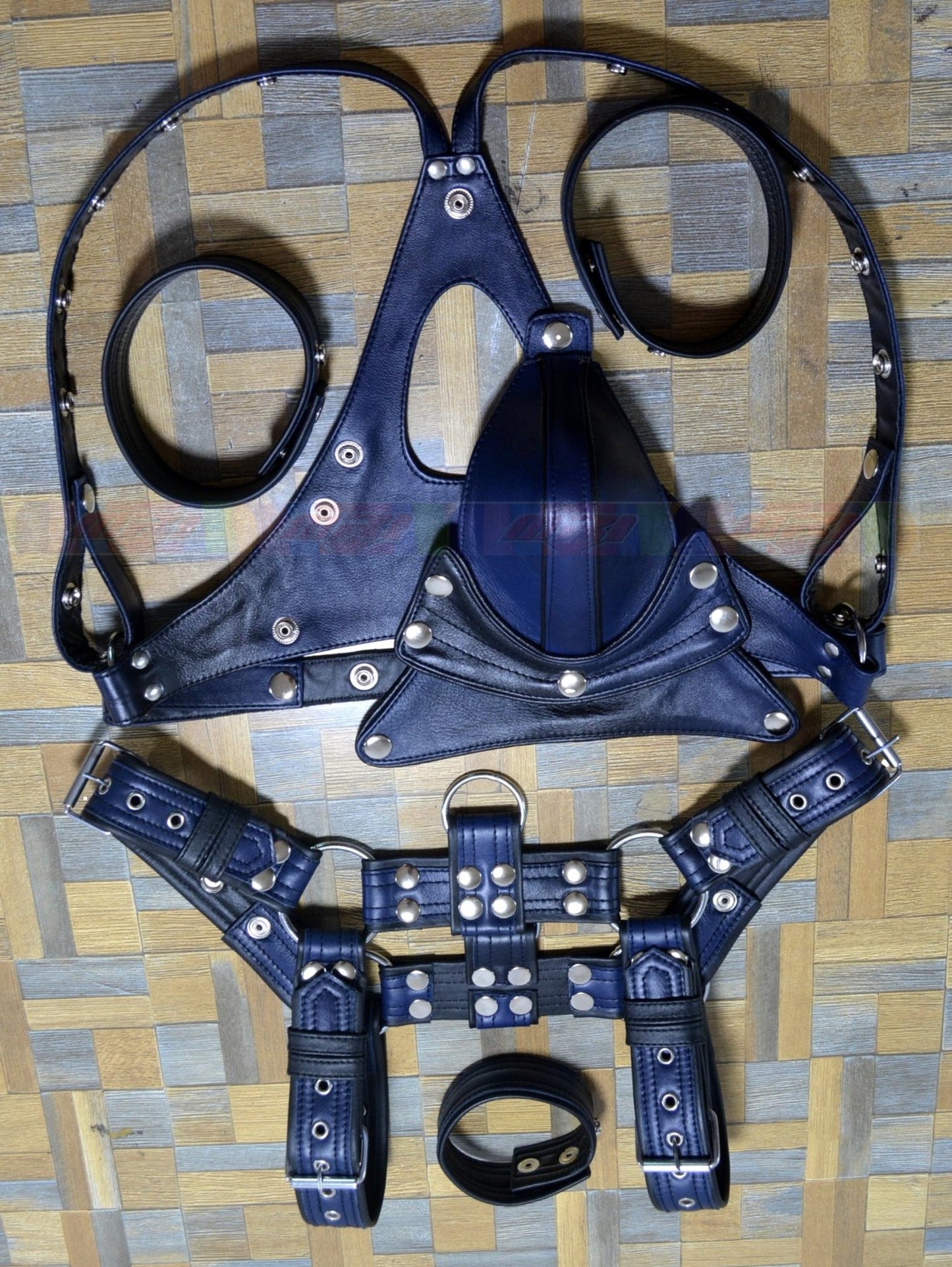 Men Harness Leather Harness Adjustable Buckle Body Chest Harness Costume - MRI Leathers