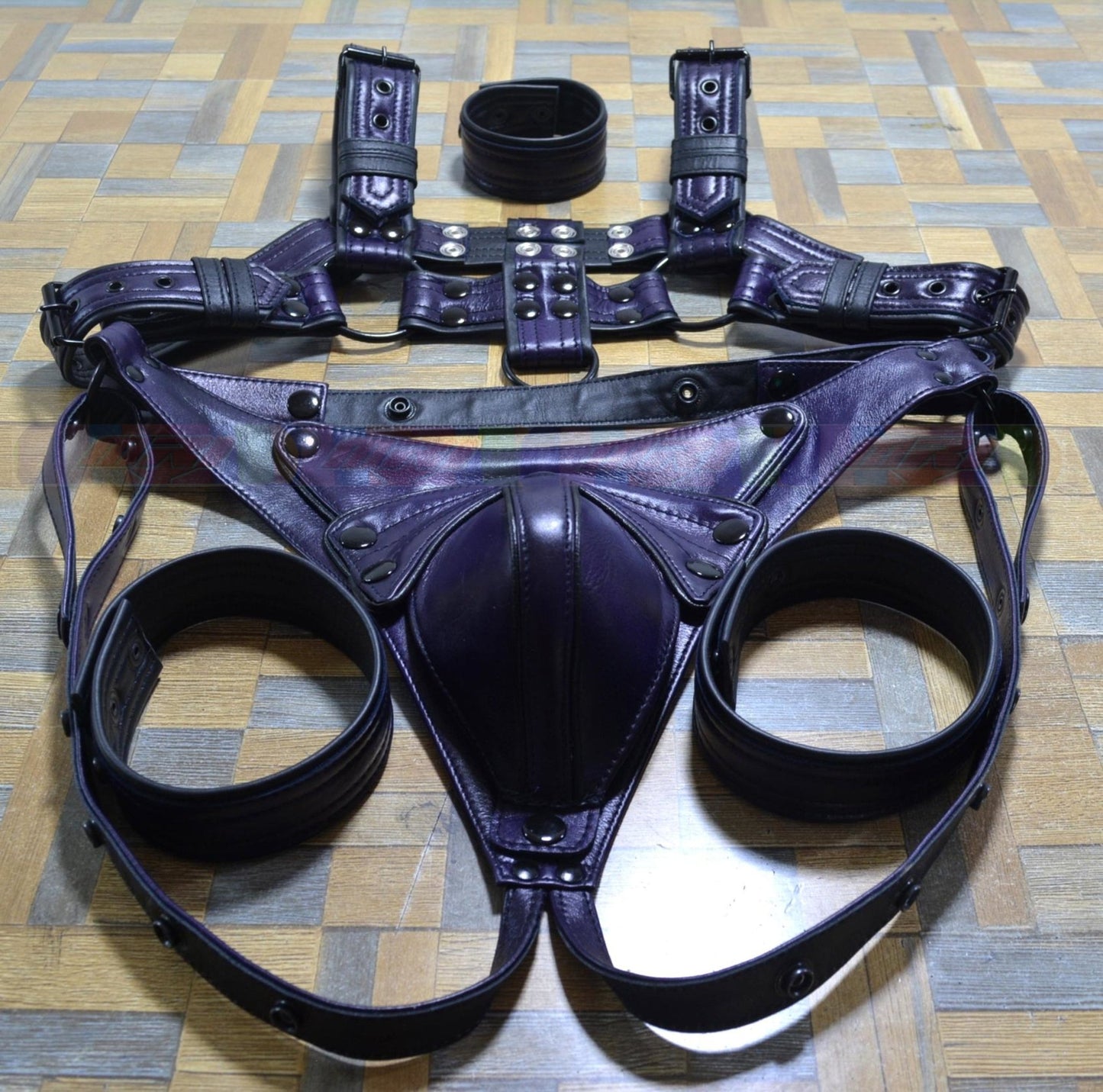 Men Harness Leather Harness Adjustable Buckle Body Chest Harness Costume - MRI Leathers