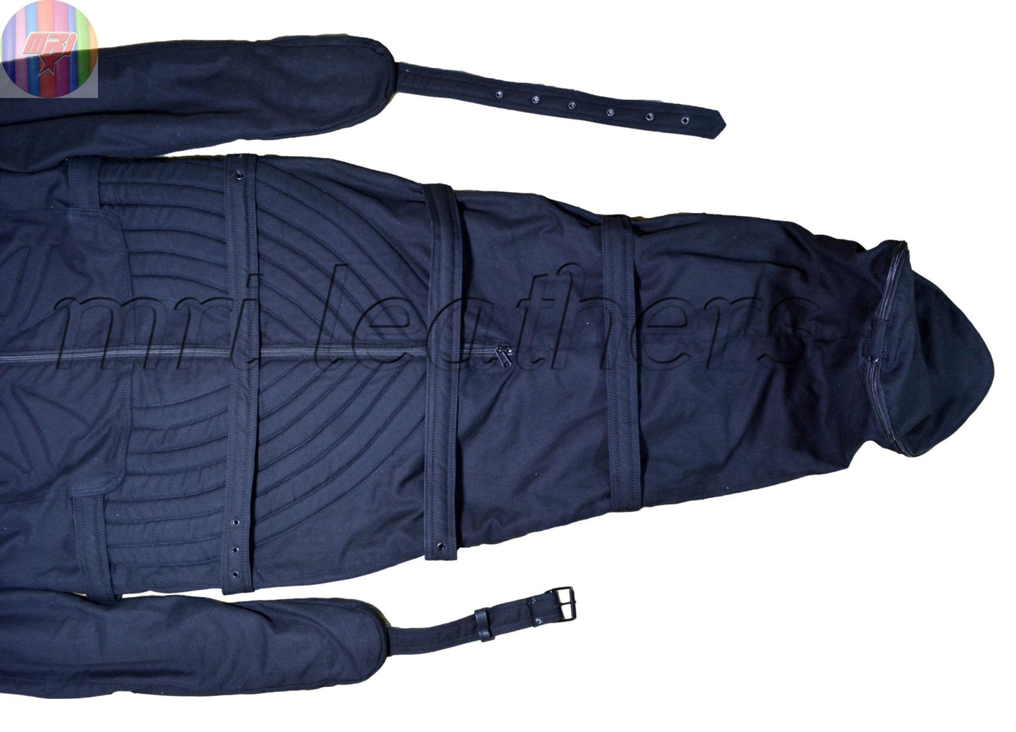 Sleep sack Pink Black Textile – Fully Enclosed Soft Bondage Body Bag with Buckles and Zippers | Restriction Sleep Sack by MRI Leather - MRI Leathers