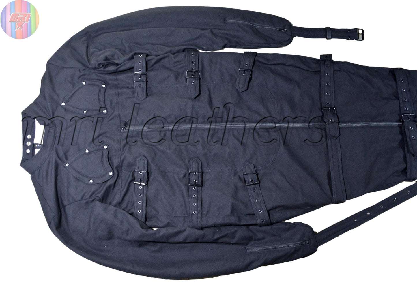 Sleep sack Pink Black Textile – Fully Enclosed Soft Bondage Body Bag with Buckles and Zippers | Restriction Sleep Sack by MRI Leather - MRI Leathers