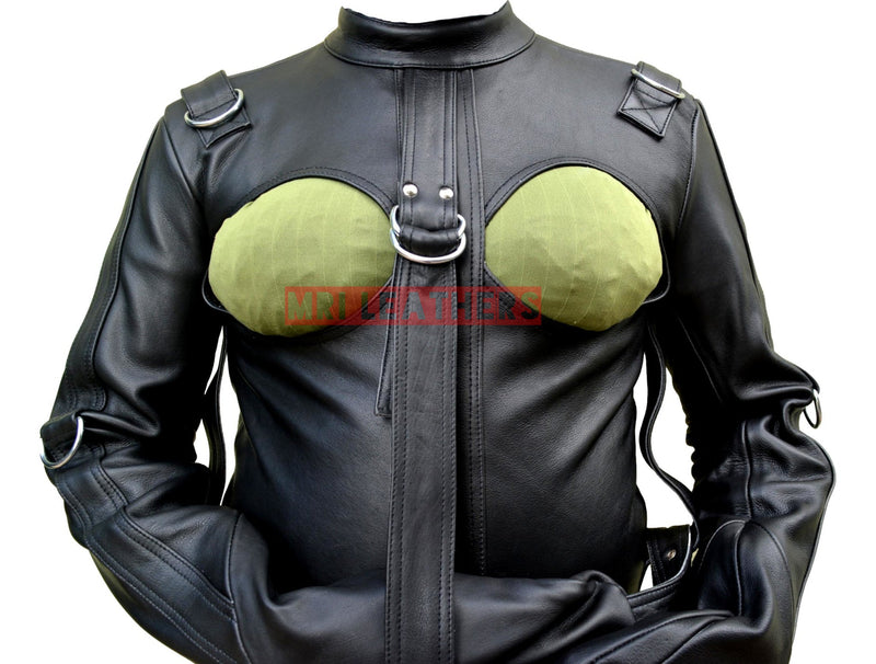 Strait Jacket BDSM Pure Leather Jacket Men Women Chastity Jacket Bondage Jacket (Copy) (Copy) - MRI Leathers