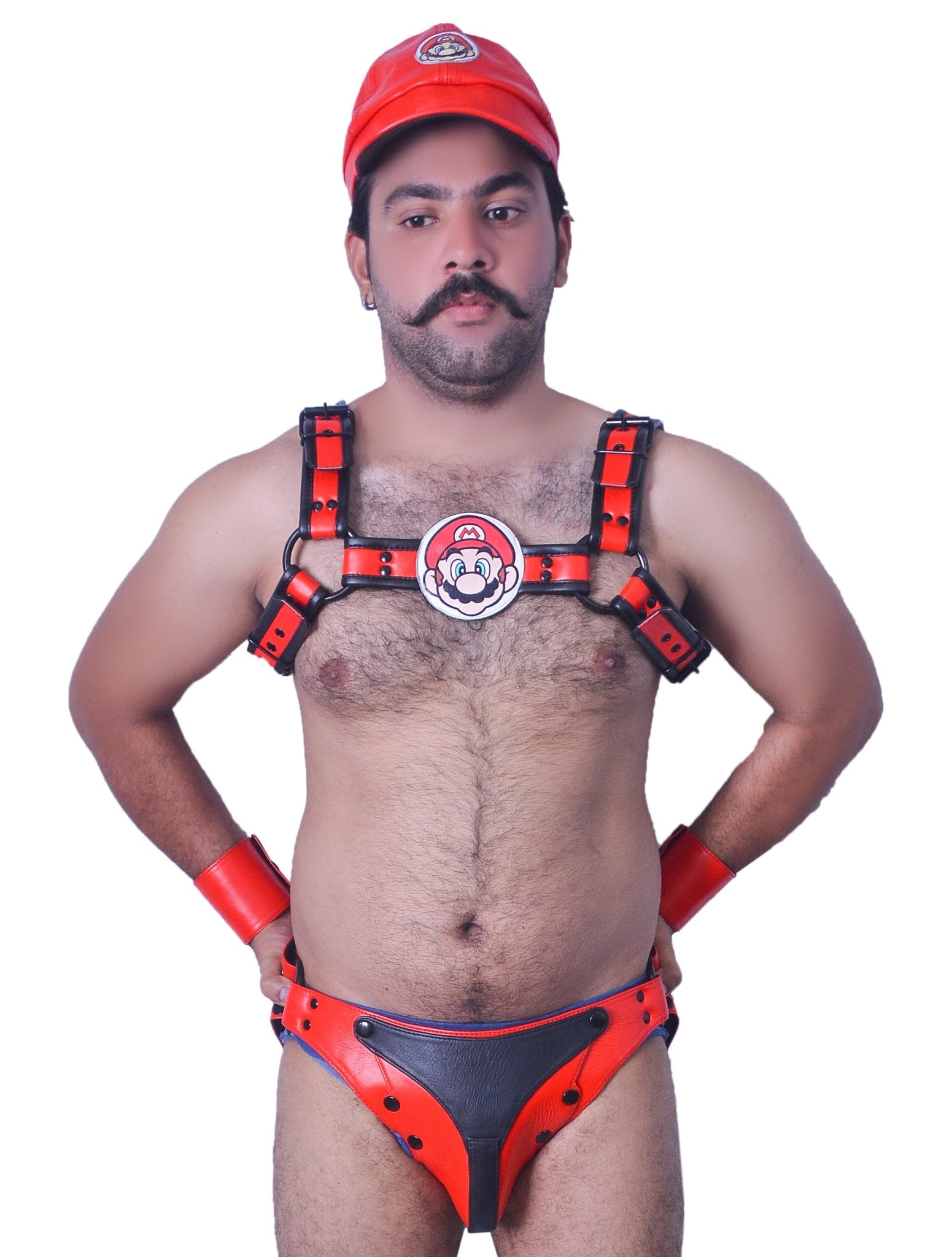 American hero harness men Leather Harness Body Chest Bulldog harness adjustable chest - MRI Leathers