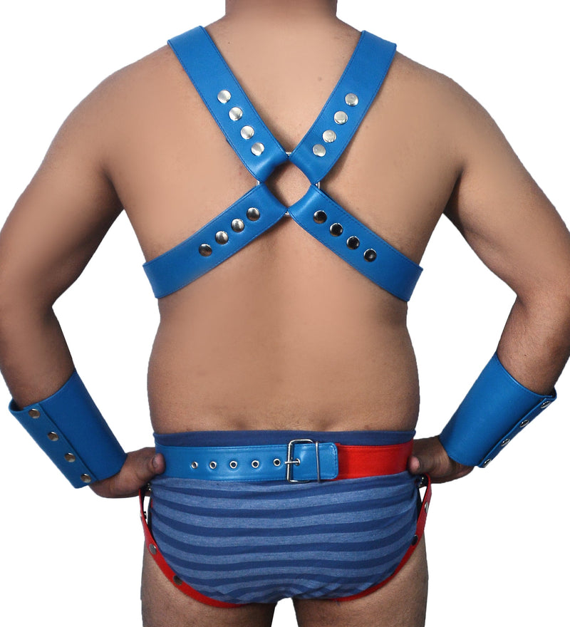 American hero harness men Leather Harness Body Chest Bulldog harness adjustable chest - MRI Leathers