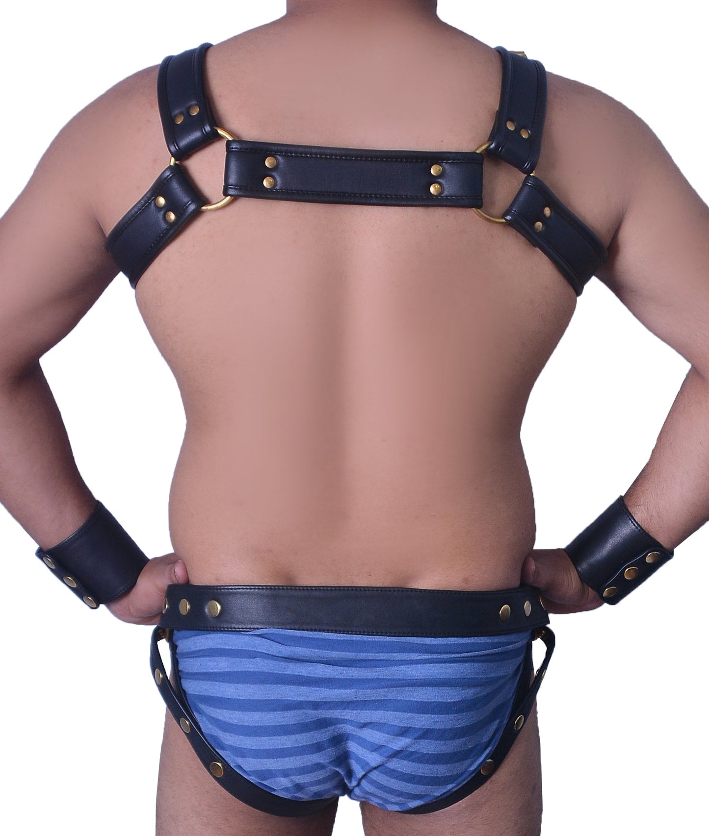 American hero harness men Leather Harness Body Chest Bulldog harness adjustable chest - MRI Leathers