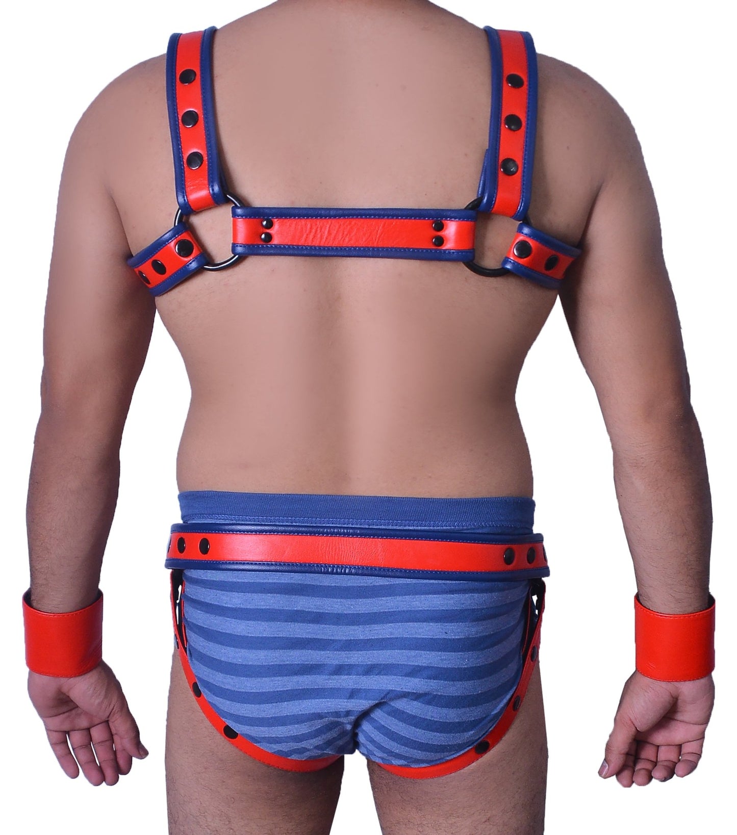 American hero harness men Leather Harness Body Chest Bulldog harness adjustable chest - MRI Leathers