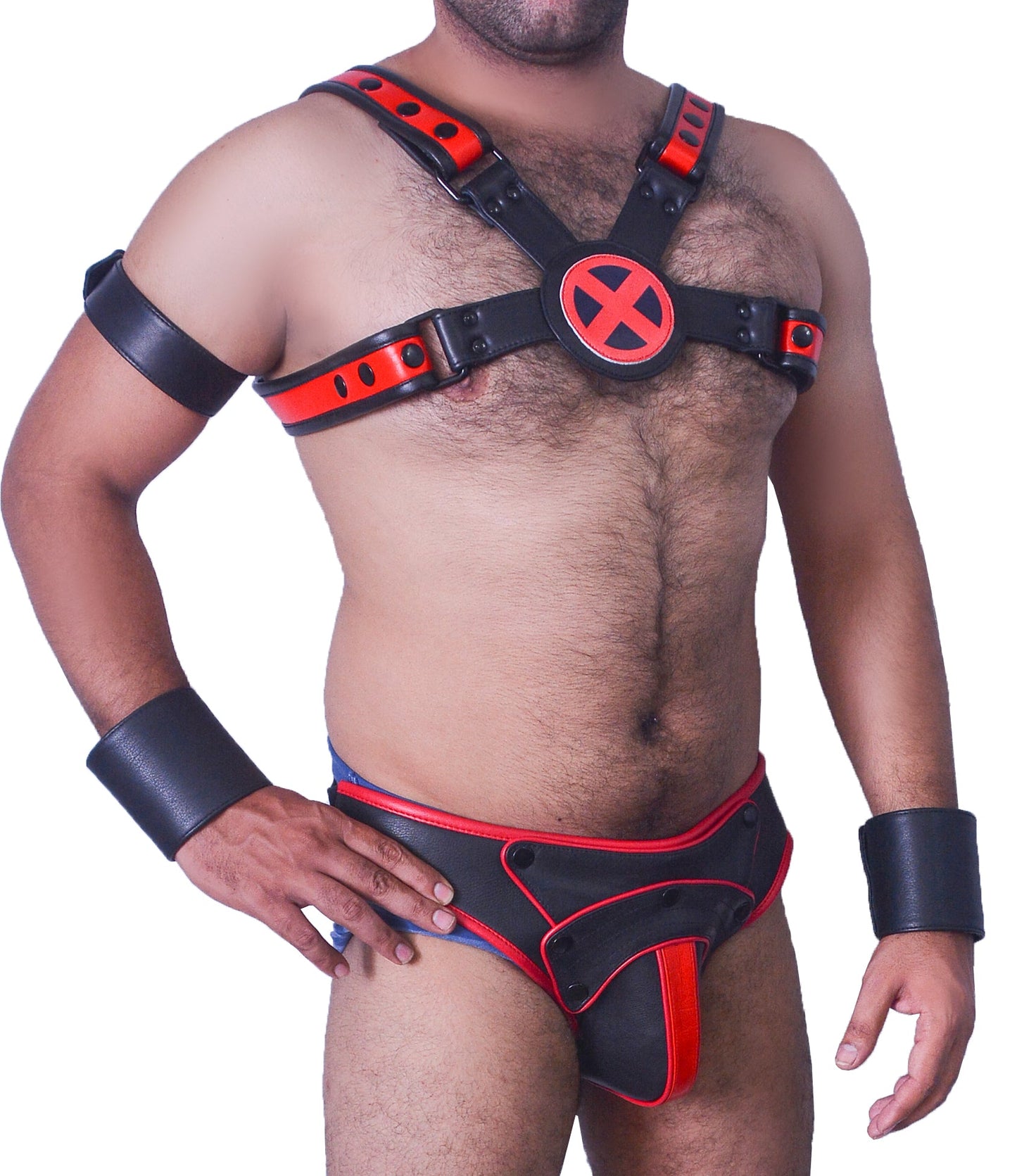 American hero harness men Leather Harness Body Chest Bulldog harness adjustable chest - MRI Leathers