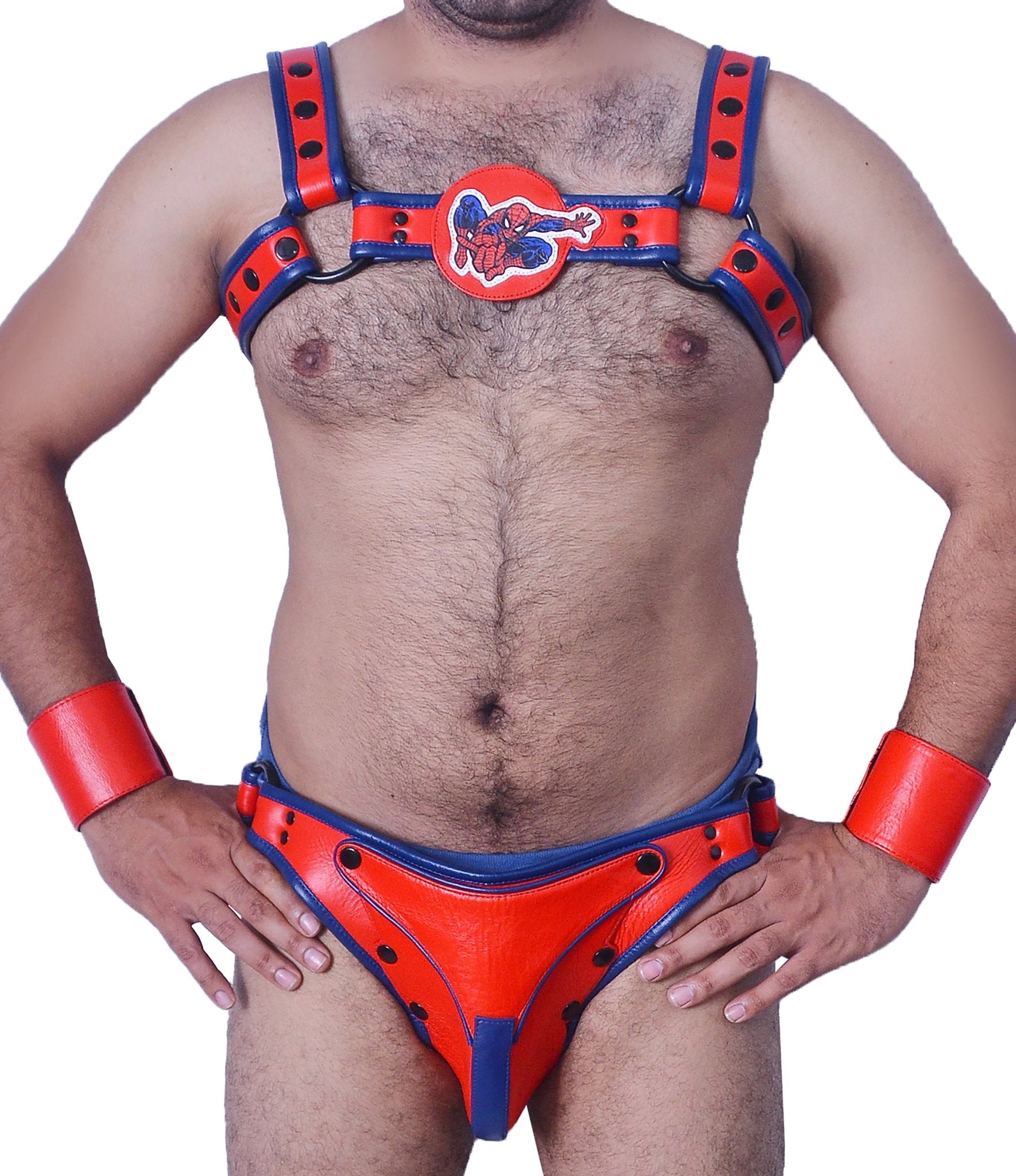 American hero harness men Leather Harness Body Chest Bulldog harness adjustable chest - MRI Leathers