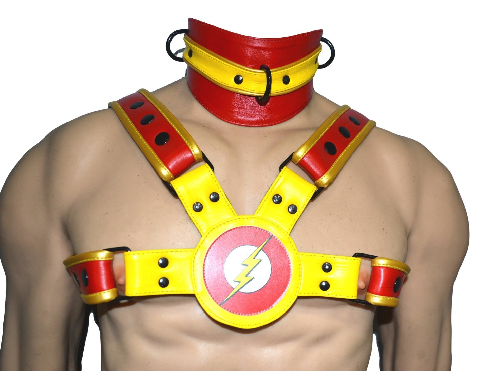 American hero harness men Leather Harness Body Chest Bulldog harness adjustable chest - MRI Leathers