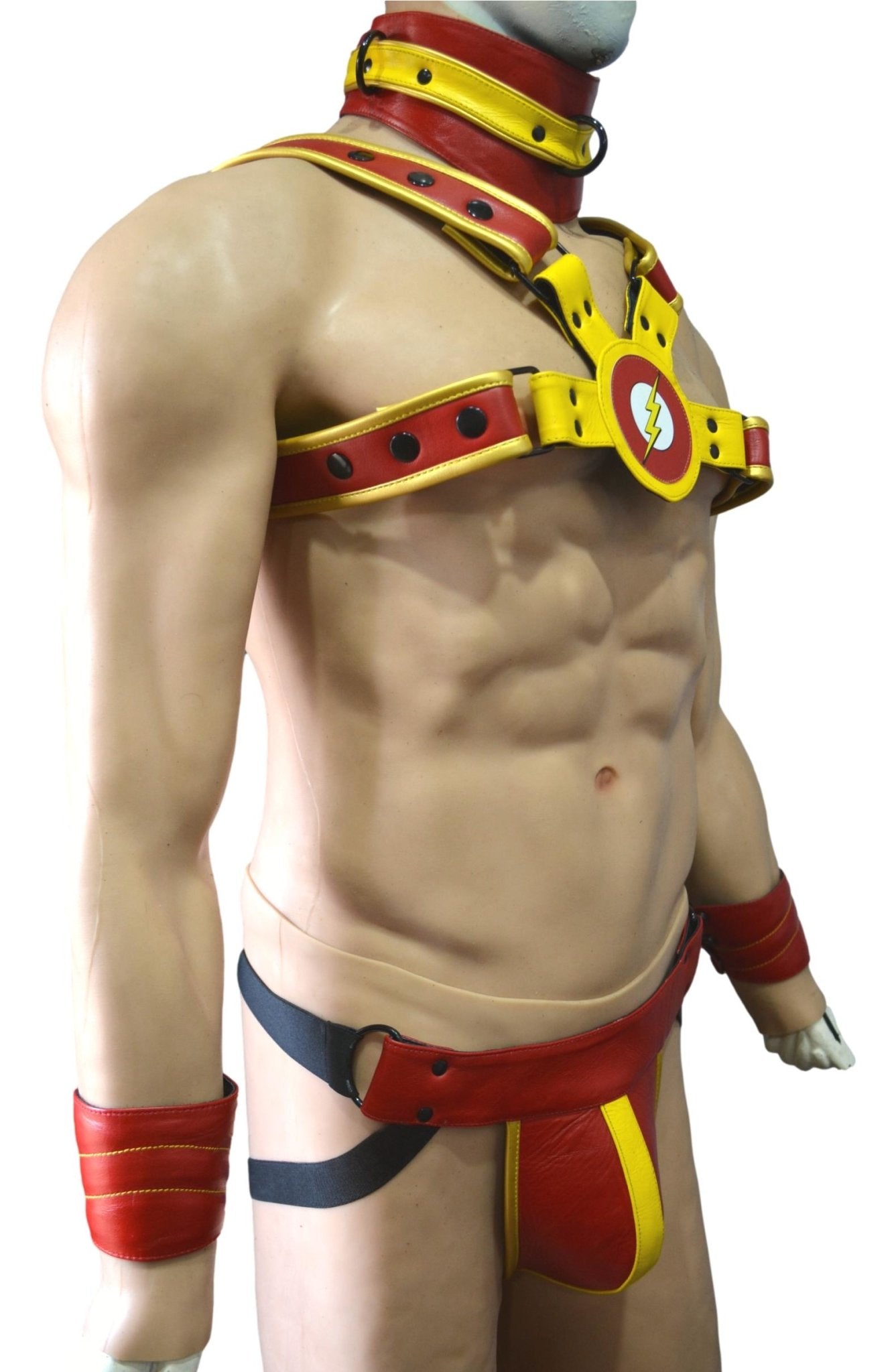 American hero harness men Leather Harness Body Chest Bulldog harness adjustable chest - MRI Leathers