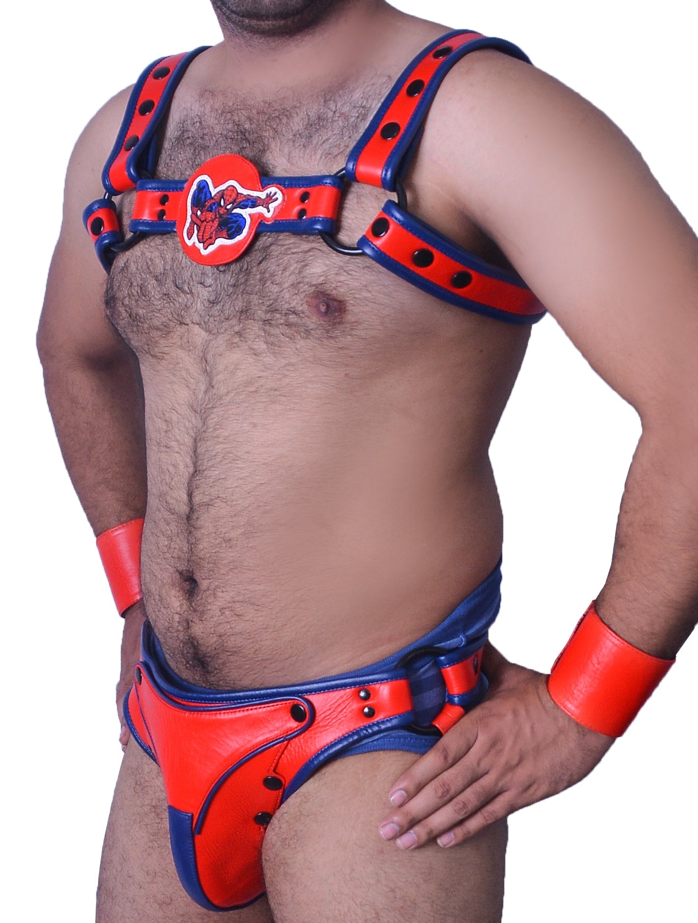 American hero harness men Leather Harness Body Chest Bulldog harness adjustable chest - MRI Leathers