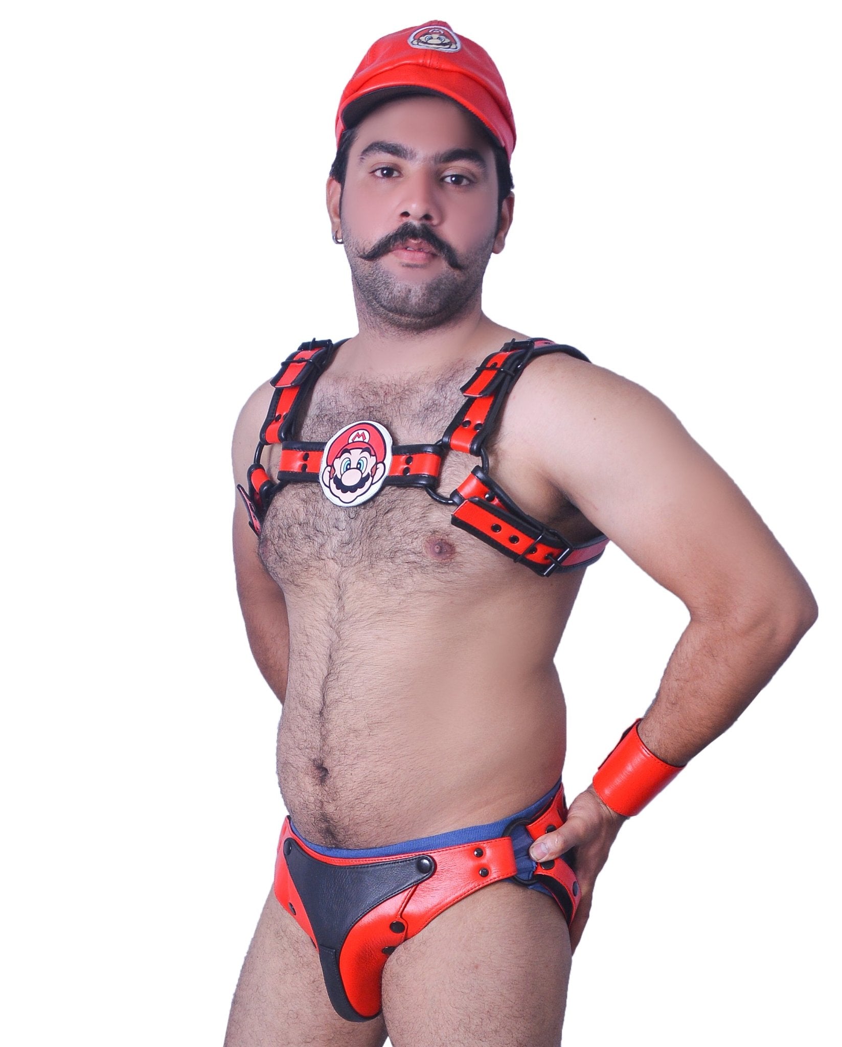 American hero harness men Leather Harness Body Chest Bulldog harness adjustable chest - MRI Leathers