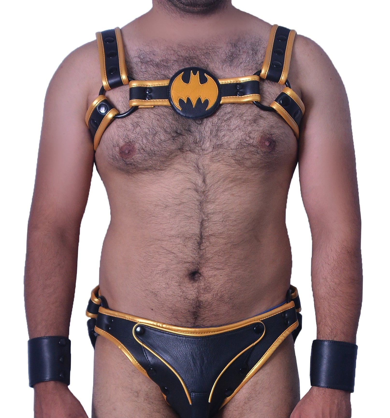 American hero harness men Leather Harness Body Chest Bulldog harness adjustable chest - MRI Leathers