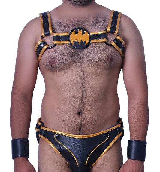 American hero harness men Leather Harness Body Chest Bulldog harness adjustable chest - MRI Leathers