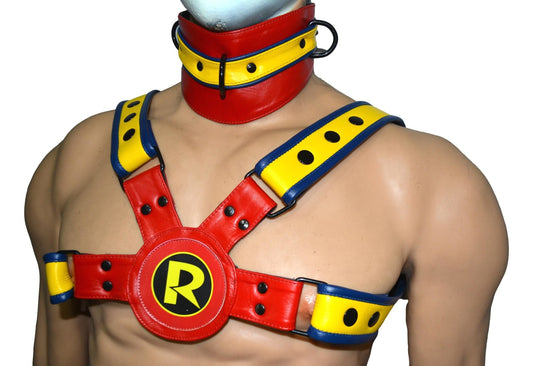 American hero harness men Leather Harness Body Chest Bulldog harness adjustable chest - MRI Leathers