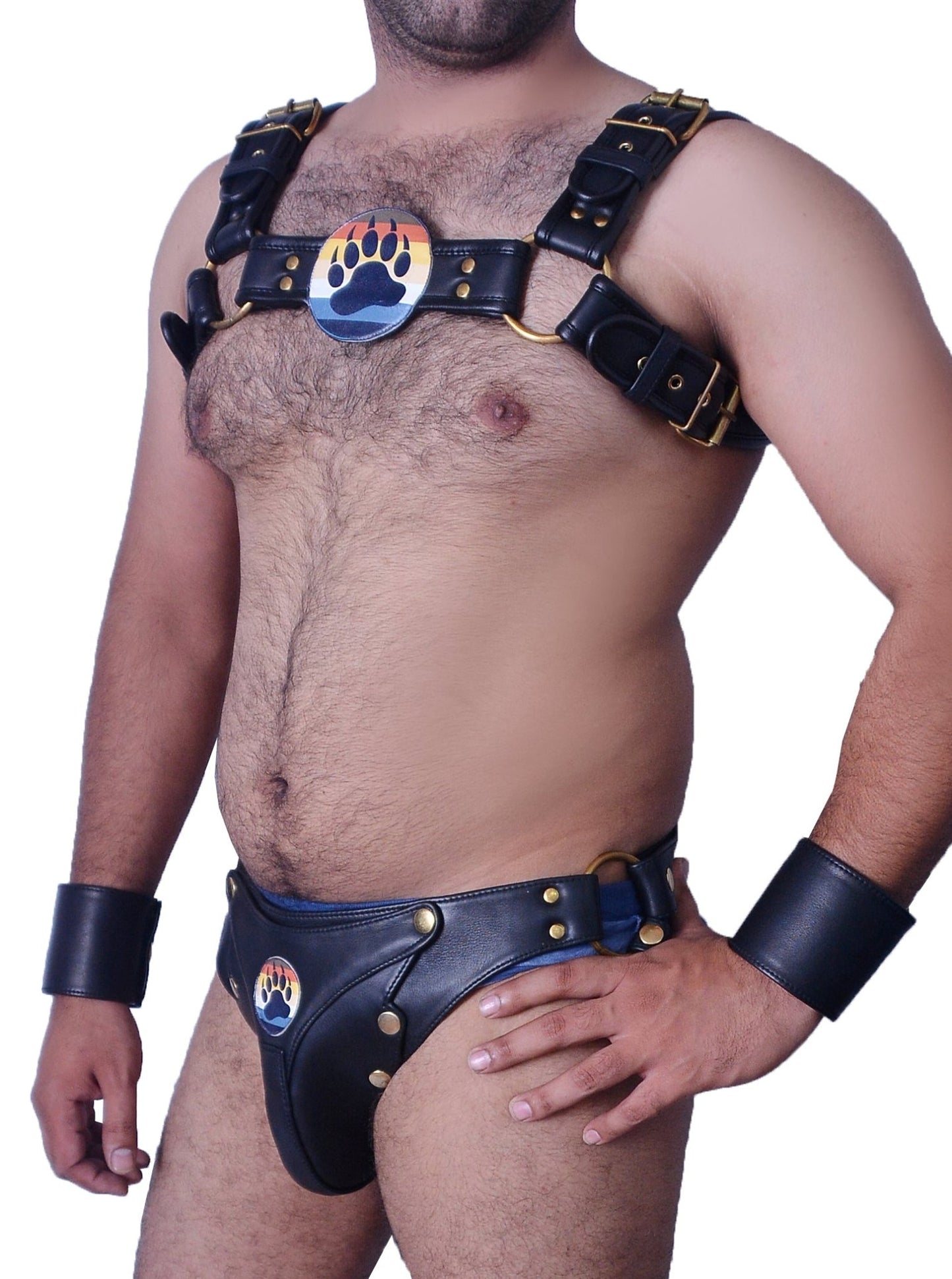 American hero harness men Leather Harness Body Chest Bulldog harness adjustable chest - MRI Leathers