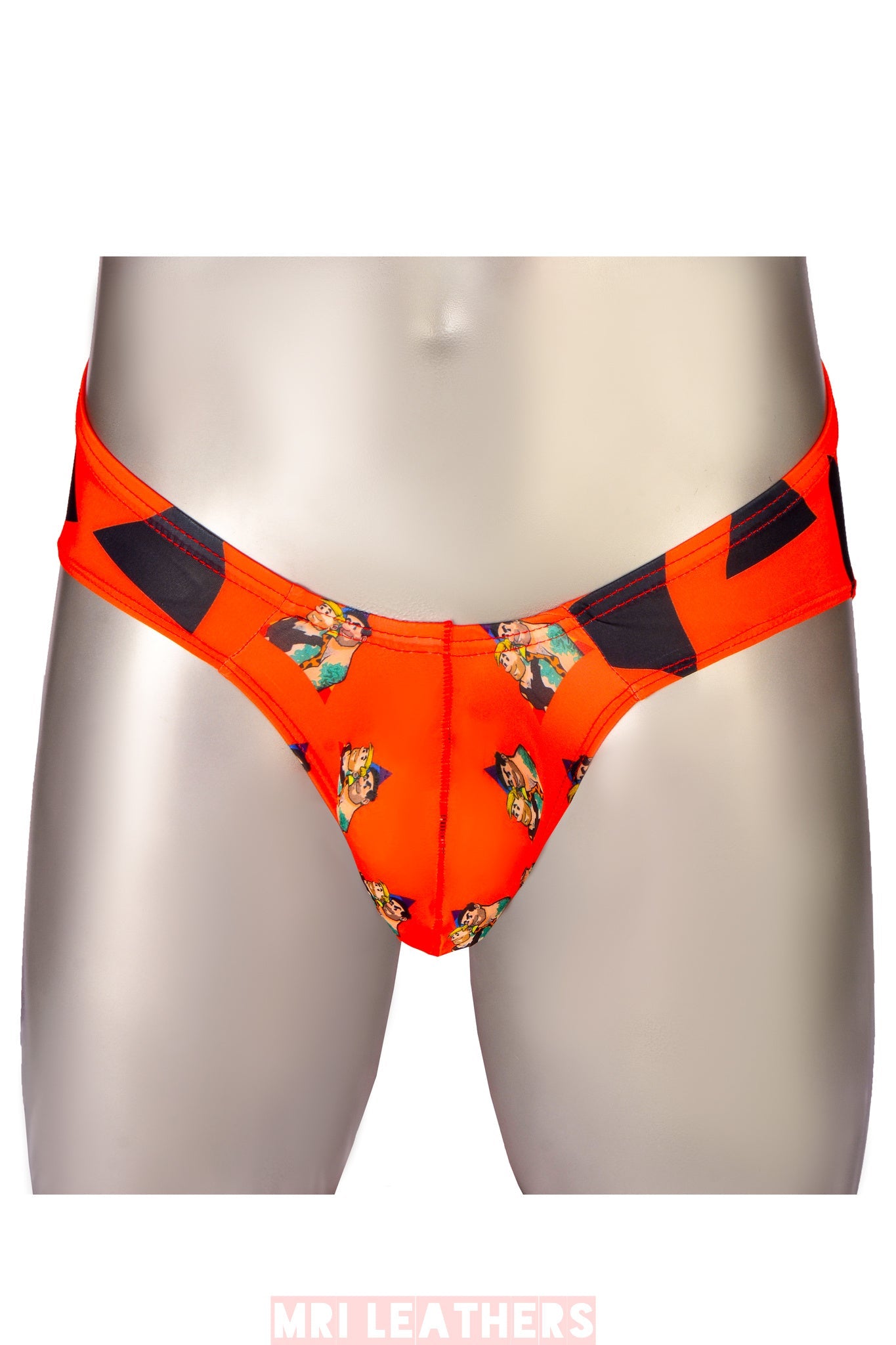 Cartoon Printed Briefs Men Underwear Jockstrap Bugle Pouch Panties Calzoncillos Hombre Underpants Cueca Low Waist Thongs - MRI Leathers