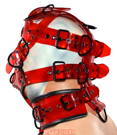 Handmade Clear PVC Muzzle Head Harness - MRI Leathers