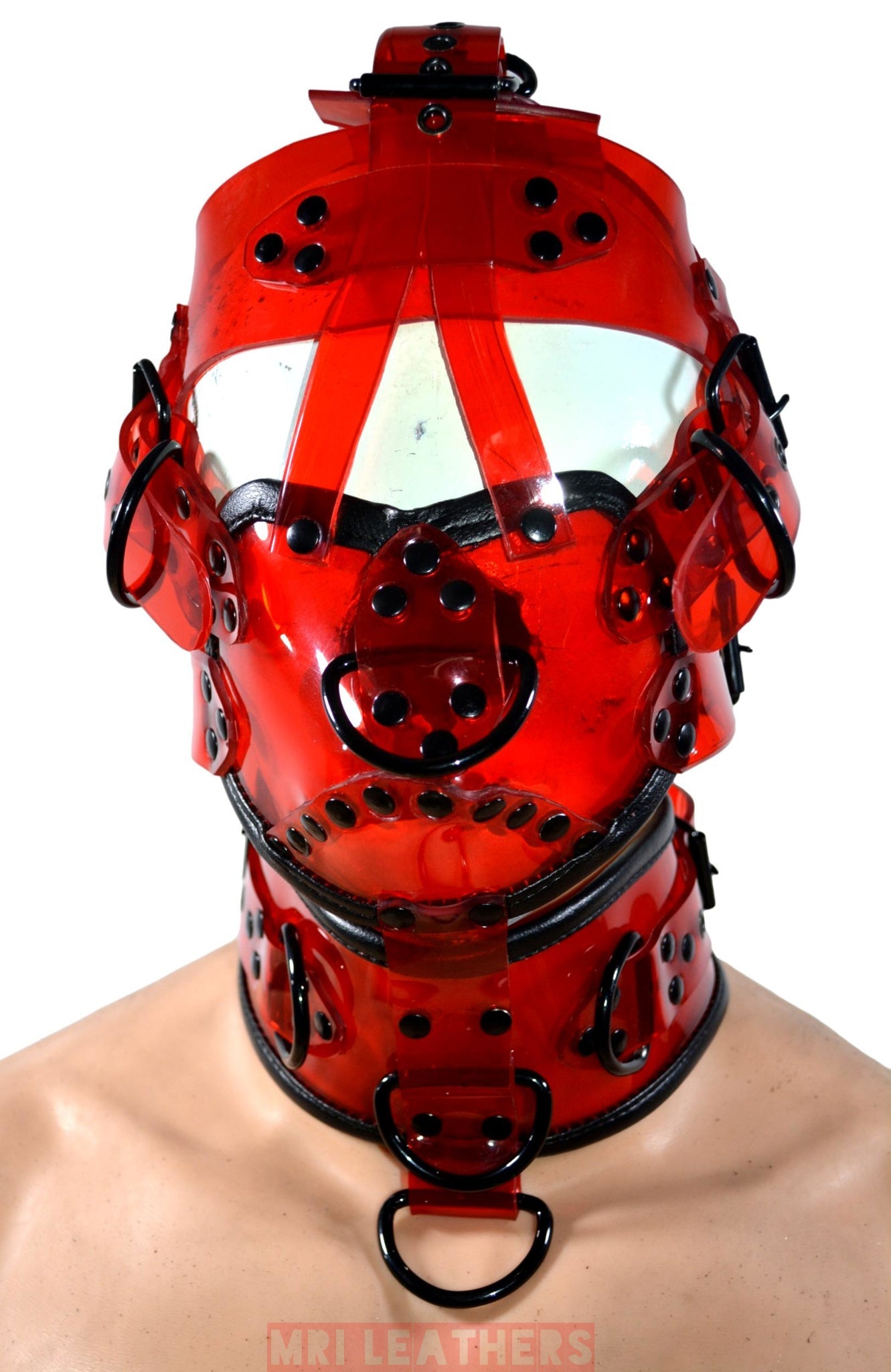 Handmade Clear PVC Muzzle Head Harness - MRI Leathers