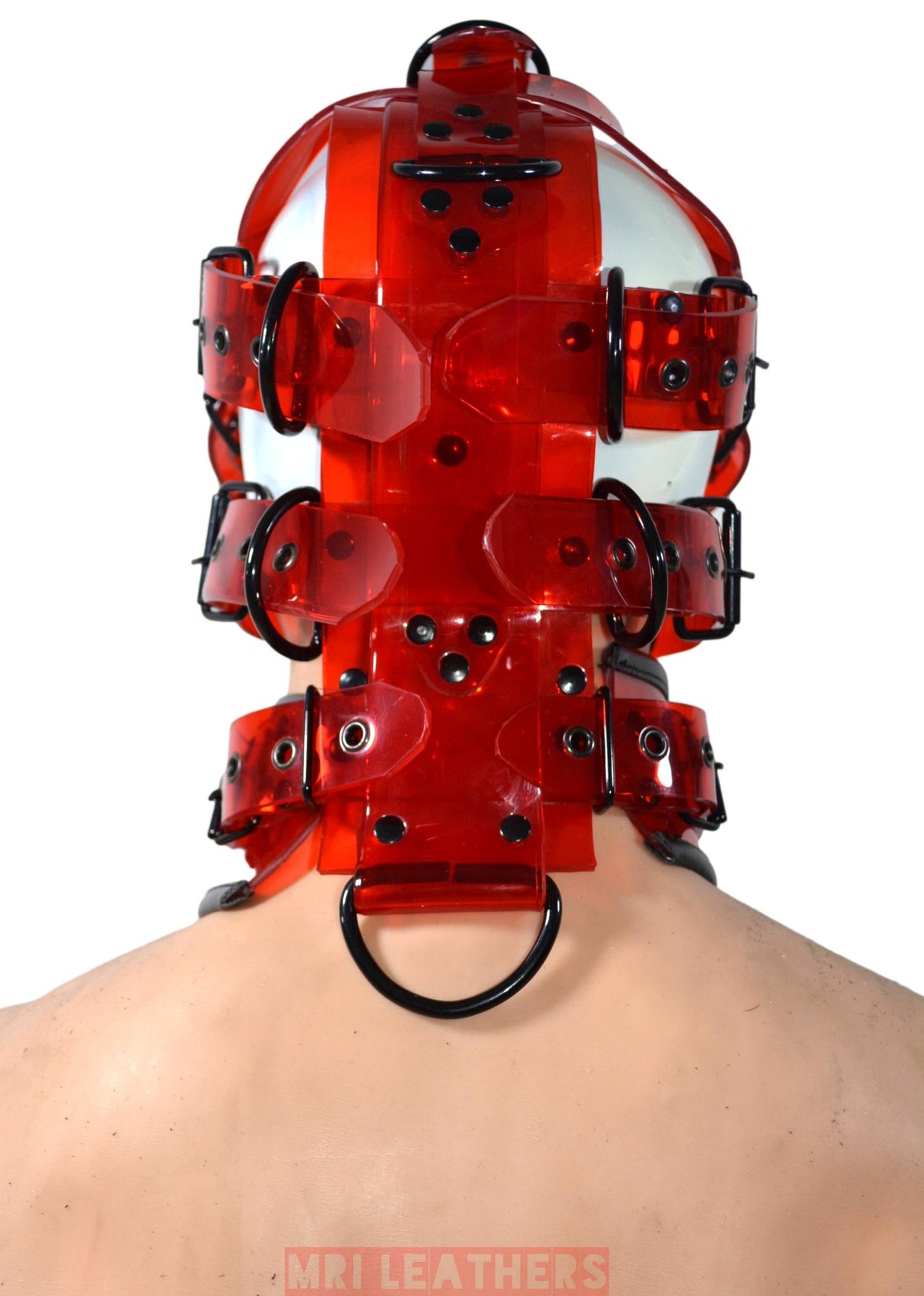 Handmade Clear PVC Muzzle Head Harness - MRI Leathers