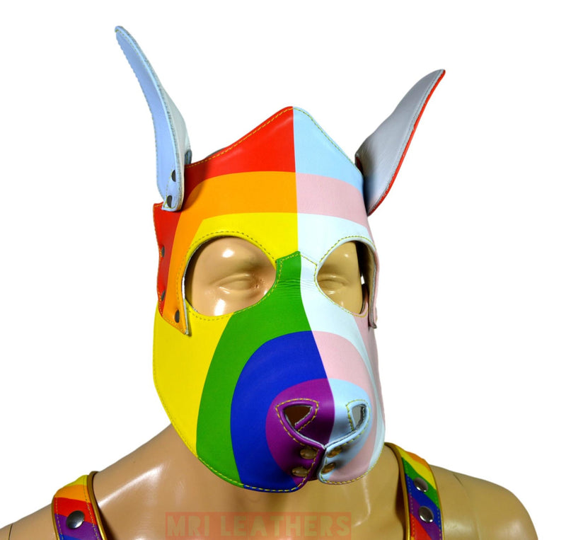 Human Pup Hood Leather Puppy Printed mask pride - MRI Leathers