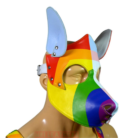 Human Pup Hood Leather Puppy Printed mask pride - MRI Leathers