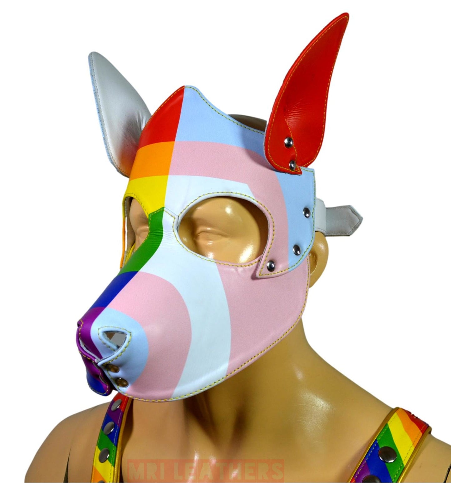 Human Pup Hood Leather Puppy Printed mask pride - MRI Leathers