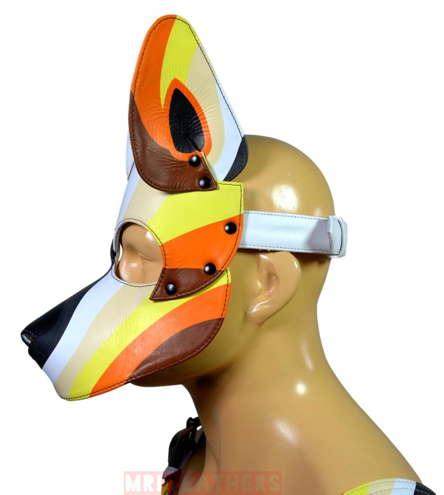 Human Pup Hood Leather Puppy Printed mask pride Bear - MRI Leathers