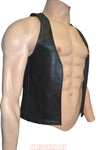 Leather Bar Vest for Men Open Front Hand Made leather vest - MRI Leathers
