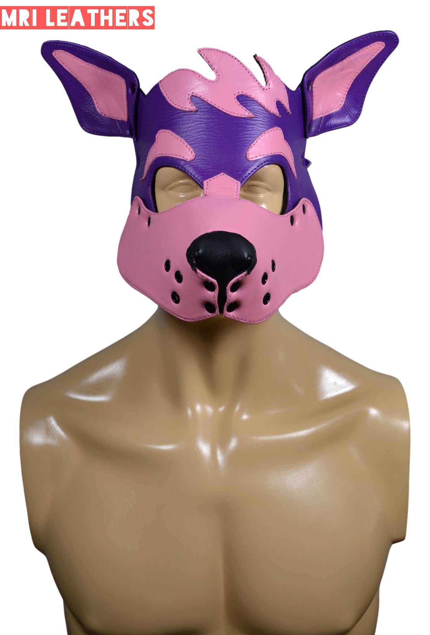 Leather Dog Mask Leather Dog Mask Dog Hood Pet Play Hood Puppy Mask - MRI Leathers