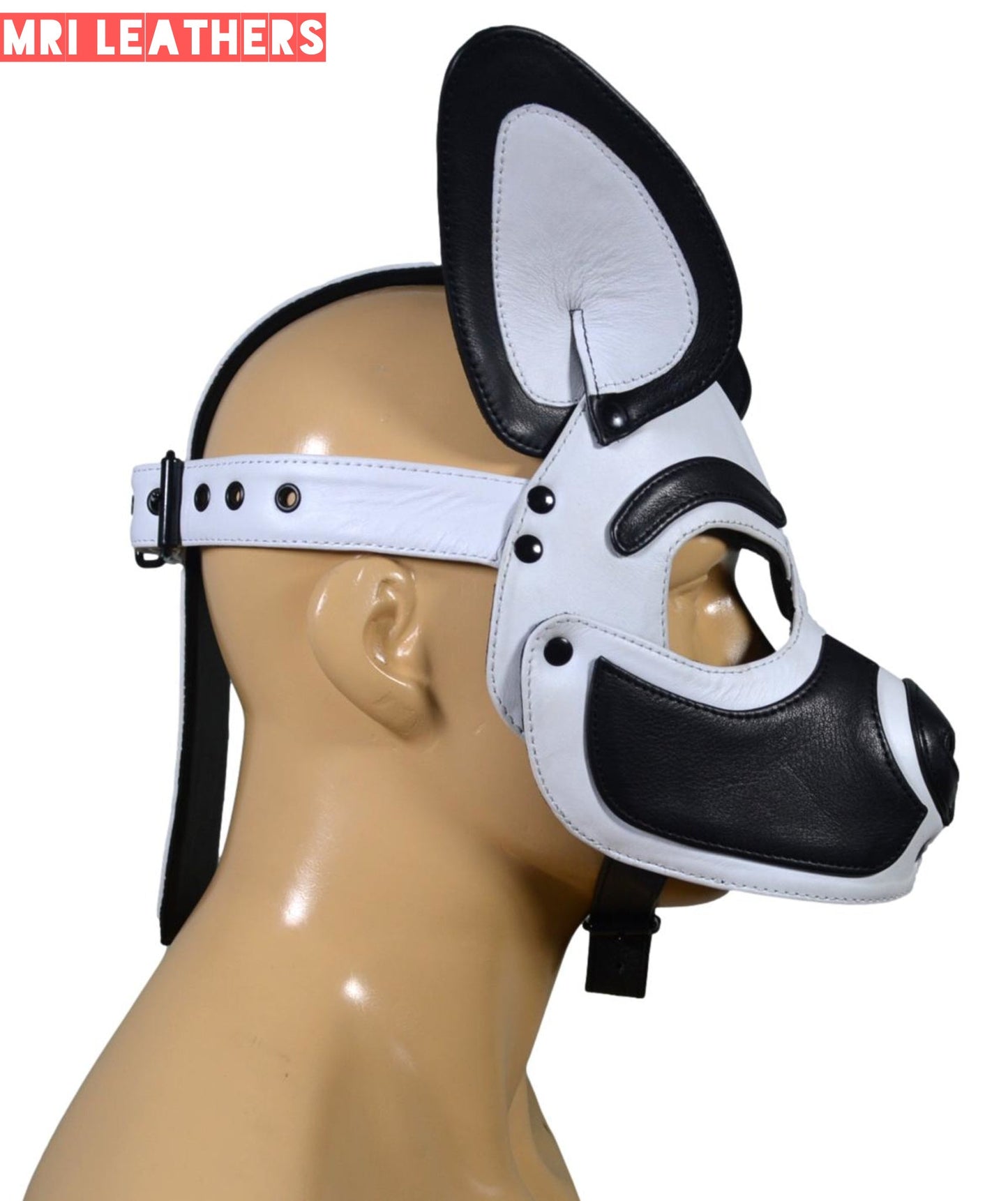 Leather Dog Mask Leather Dog Mask Dog Hood Pet Play Hood Puppy Mask - MRI Leathers