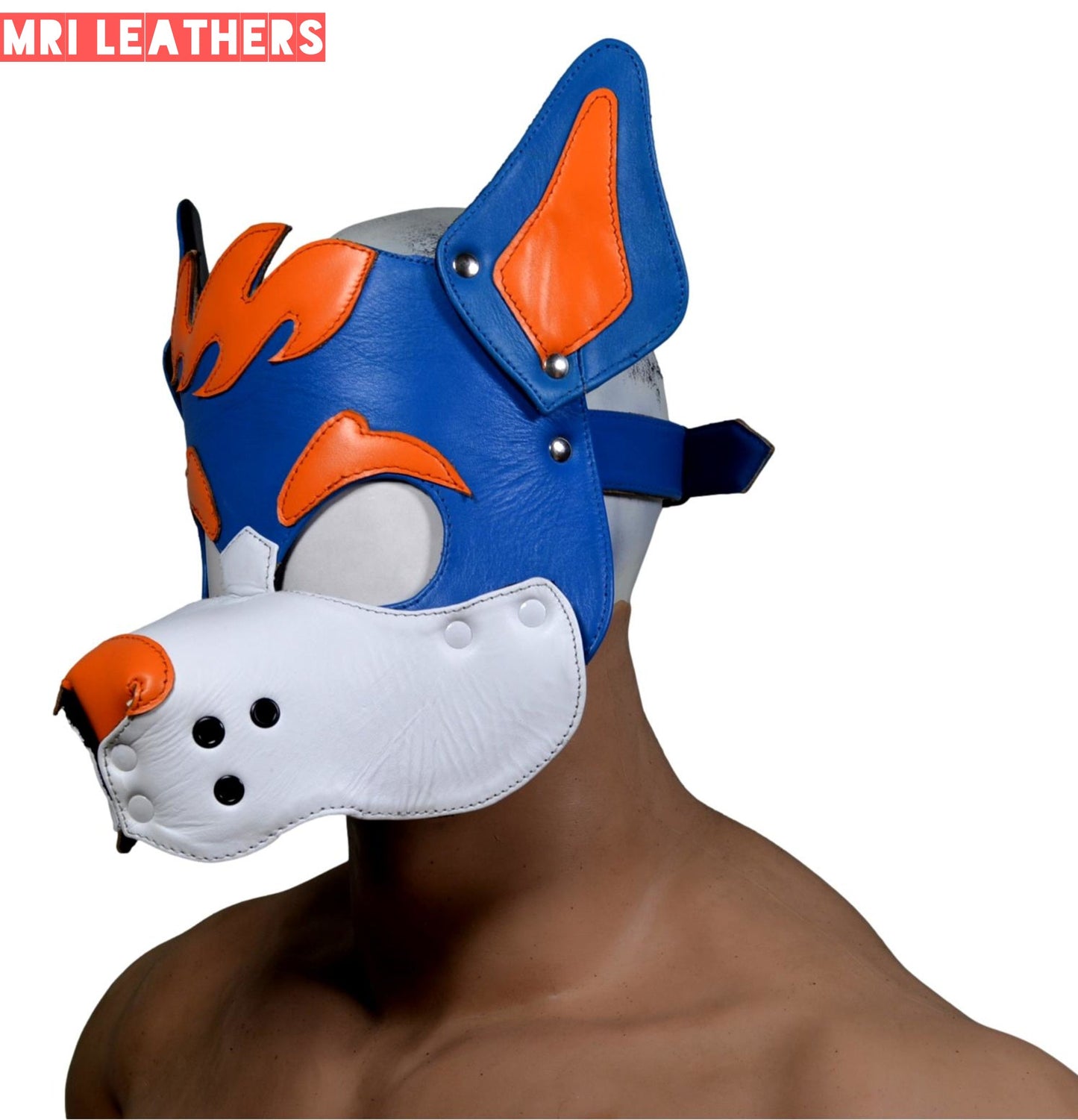 Leather Dog Mask Leather Dog Mask Dog Hood Pet Play Hood Puppy Mask - MRI Leathers