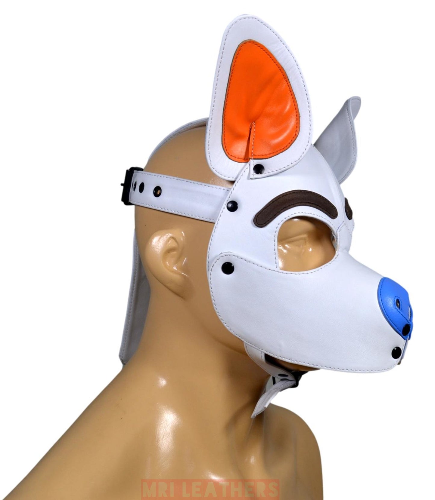 Leather Dog Mask Leather Dog Mask Dog Hood Pet Play Hood Puppy Mask - MRI Leathers