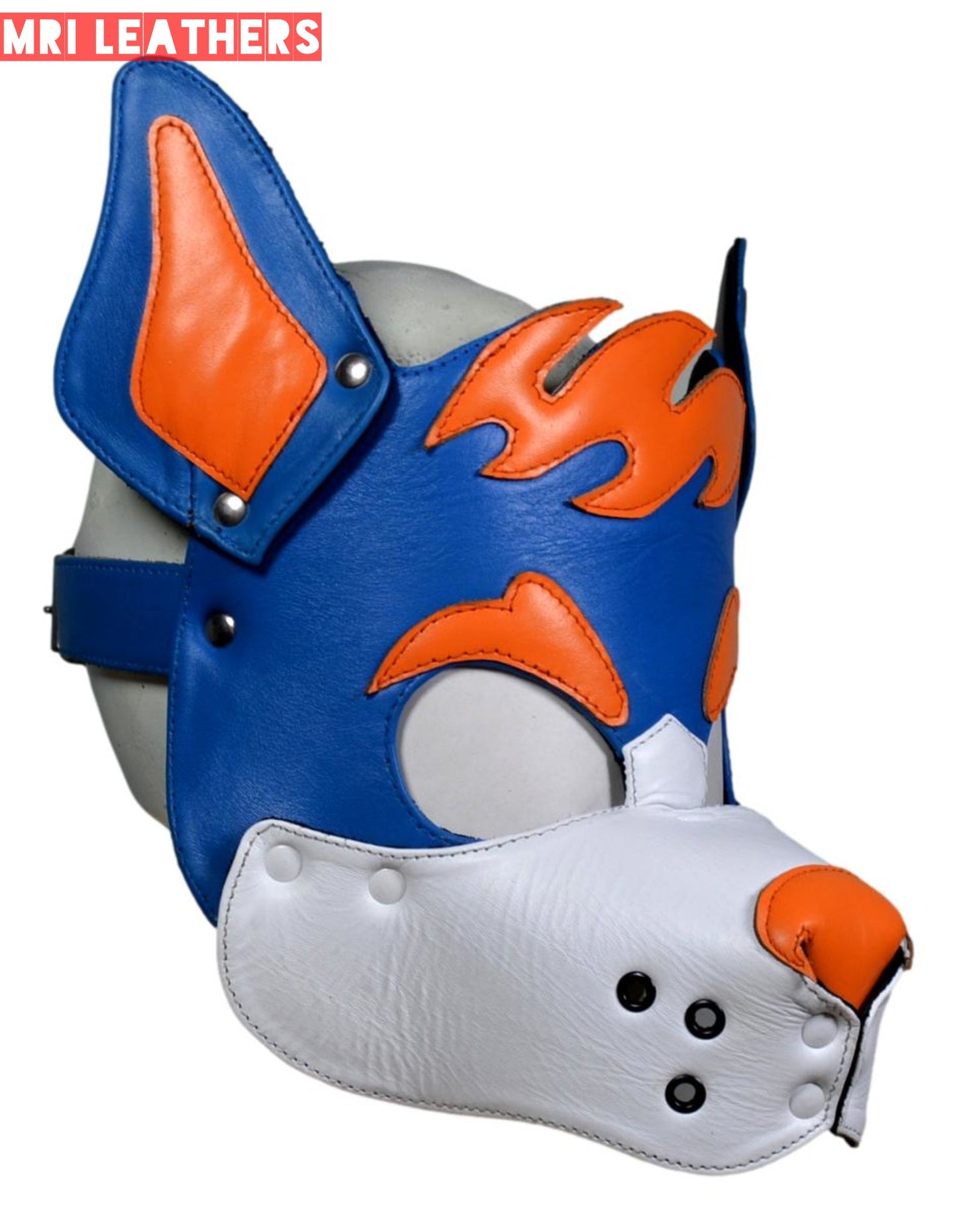 Leather Dog Mask Leather Dog Mask Dog Hood Pet Play Hood Puppy Mask - MRI Leathers